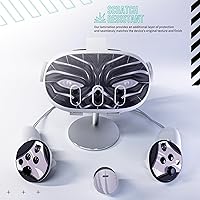 Vista 3 de Easy-to-Apply Skin Sticker Kit Compatible with Meta Quest 3 - Headset Black Cat VR Accessories - Virtual Reality Protective Cover