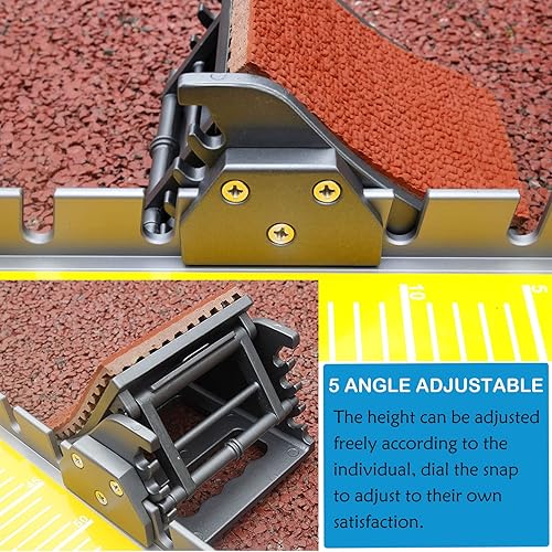 Miniatura 6 de Supvision Pedales Sprinter multifunción, bloque de arranque, 6 ángulos, ajustable, pistas y campo de aluminio, adecuados para pistas de ceniza de