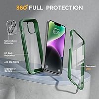 Vista 710 de Miracase - Funda magnética para iPhone 13 Pro Max de 6.7 pulgadas (compatible con MagSafe), transparente, completo, protector de pantalla de vidrio