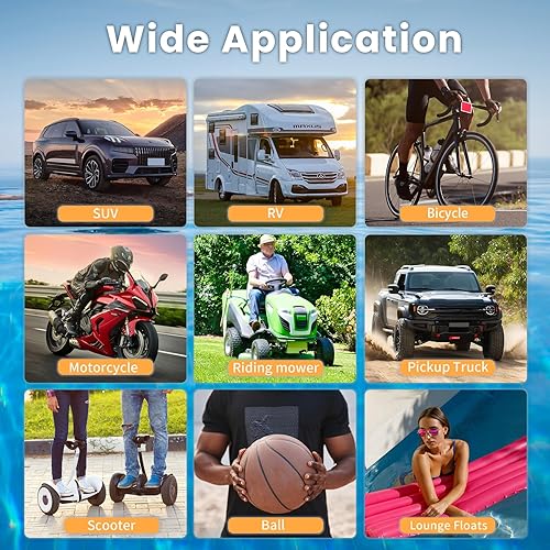 Miniatura 9 de Inflador de neumáticos, compresor de aire portátil, bomba de aire de 150 PSI para neumáticos de automóvil con medidor de presión, inflador rápido de