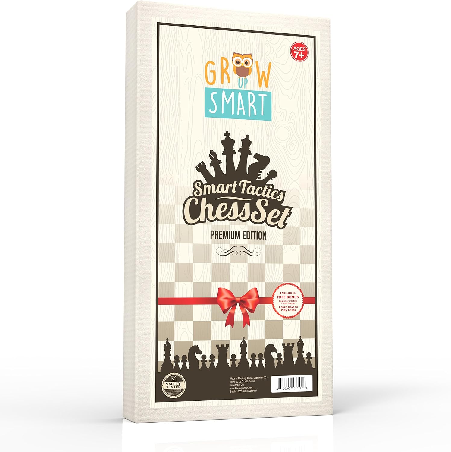Smart Tactics 16" Folding Chess Set - Premium Edition with Chess Bag and Extra Chess Pieces