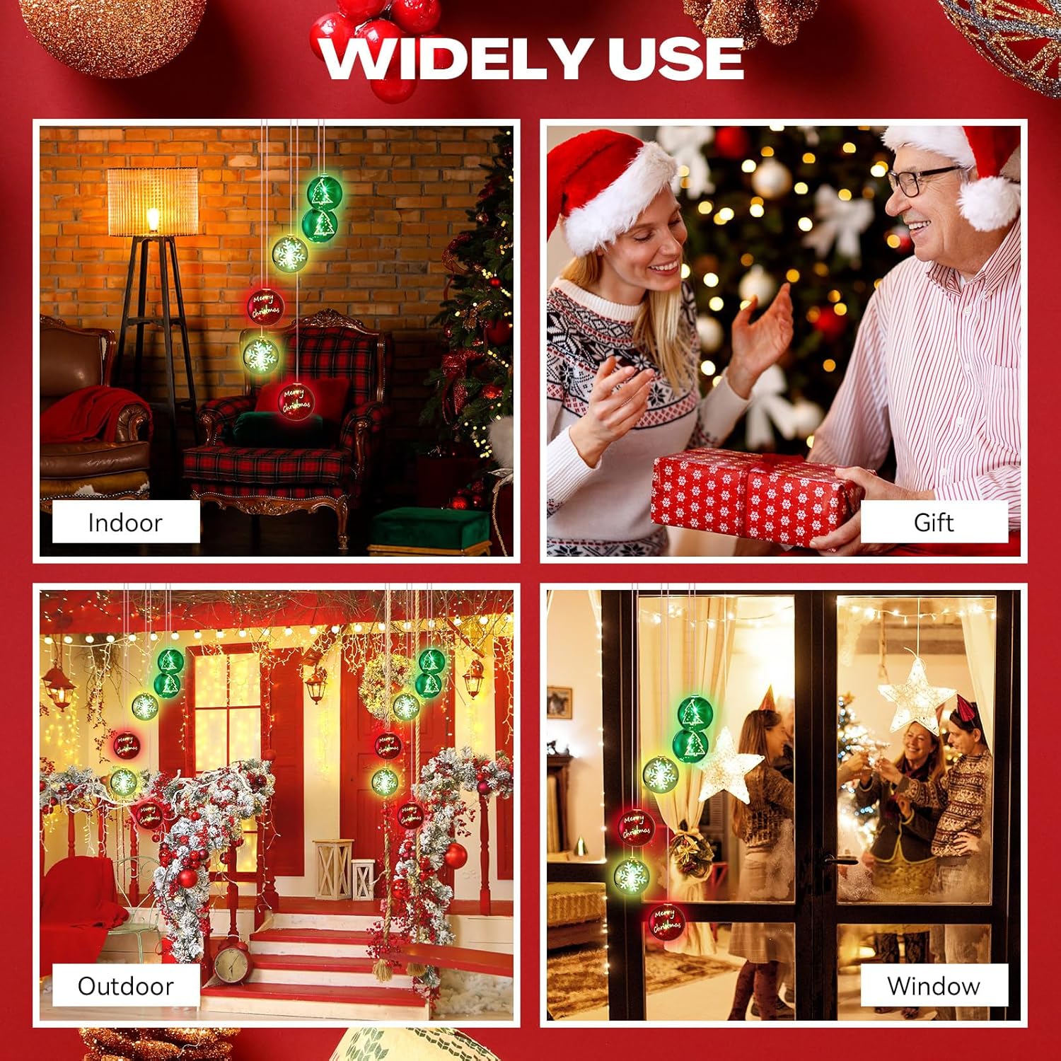 Christmas Solar Wind Chimes 28 Inch Color Changing LED Solar Wind Chimes Unique Outdoor Garden Yard Hanging Decoration for Xmas New Year Ornament Mom Gift (Christmas Ball) - Image 6