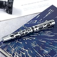 Vista 8 de Asvine M169 Pluma estilográfica de punta media, cuentagotas y convertidor de llenado, acrílico negro transparente