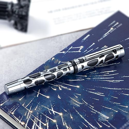 Miniatura 8 de Asvine M169 Pluma estilográfica de punta media, cuentagotas y convertidor de llenado, acrílico negro transparente