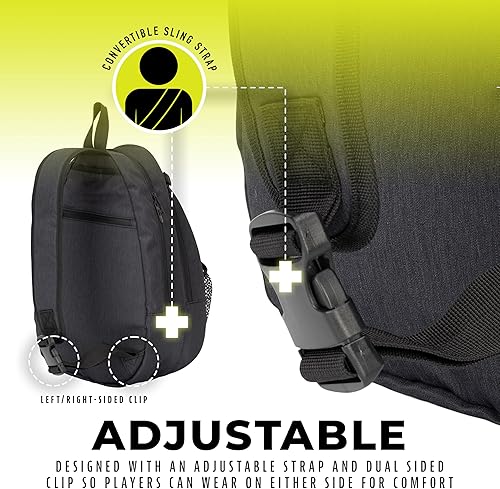 Vista 3 de Franklin Sports Padel Bag - Men's + Women's Paddle Tennis Padel Sling Bag Backpack - Adjustable Size Equipment Bag for Padel + Paddle Tennis