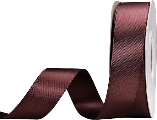 Miniatura 48 de YAMA Cinta de satén de doble cara, 7/8 pulgadas, 25 yardas para envolver regalos, color rosa