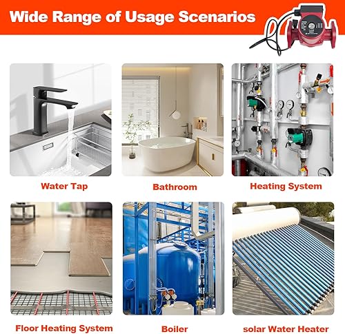 Miniatura 5 de UPS26-99FC 52722512 Bomba de circulación de agua 16HP - Compatible con radiante, hidrónico, calefacción de bobina de ventilador y sistemas solares