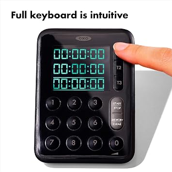 OXO Good Grips Digital Triple Kitchen Timer - Black