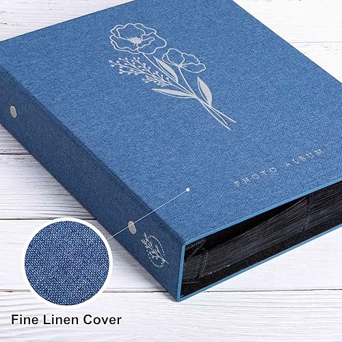 Vista 129 de Lanpn Álbum de fotos de 4 x 6 pulgadas, 600 bolsillos, cubierta de lino, álbumes de imágenes grandes con capacidad para 600 fotos horizontales