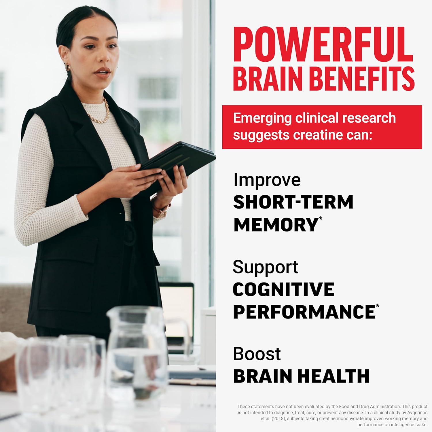 Force Factor Creatine Monohydrate Powder, 5g Micronized Dose to Support Muscle Growth, Strength, Recovery, Cognitive Health & Working Memory, Raspberry Lemonade, 100 Servings