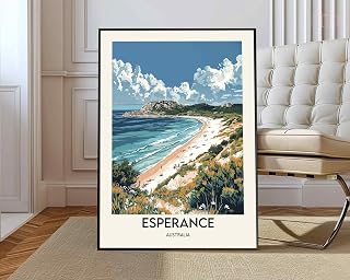 Esperance Beach Poster Wall Art Print — Scenic Australian Seaside Travel Decor for Living Room, Bedroom or Office Display