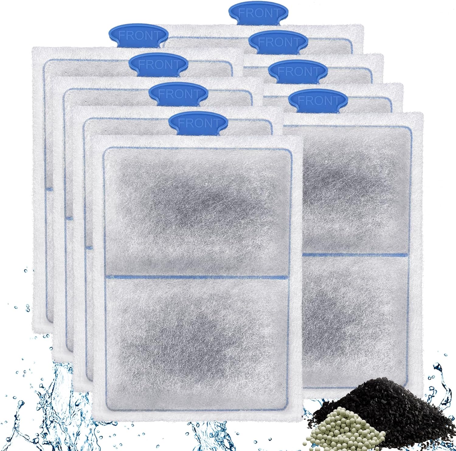 driamor 24 Pack PF-L Fish Tank Filter Cartridges Compatible with PF20, PF30, PF40 and PF75 Power Filters, Aquarium Large Carbon Filters Cartridge Replacement