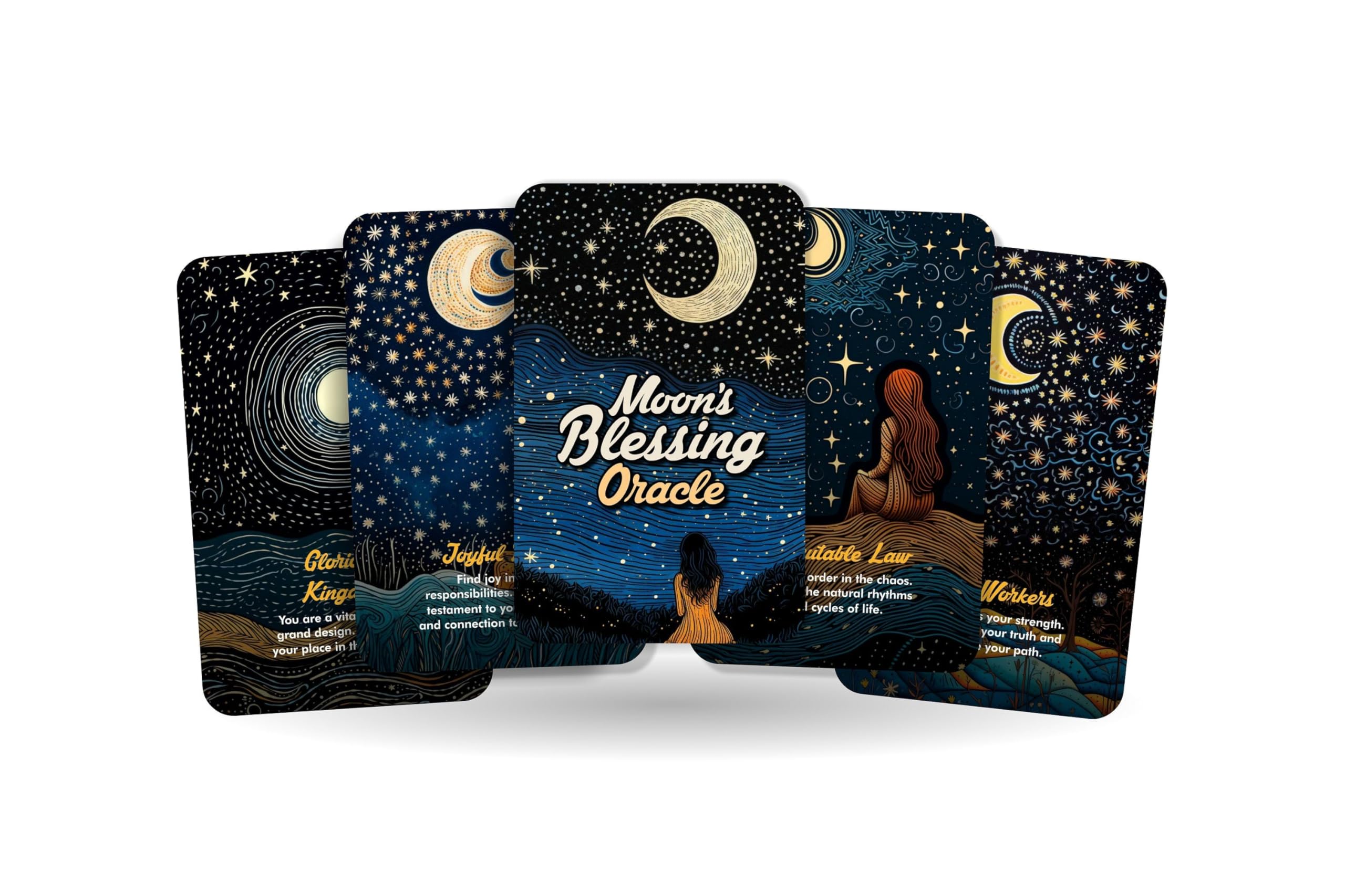 Ibiza Tarot Moon's Blessing Oracle - Oracle Cards - Guided by Moonlight, Inspired by Faith