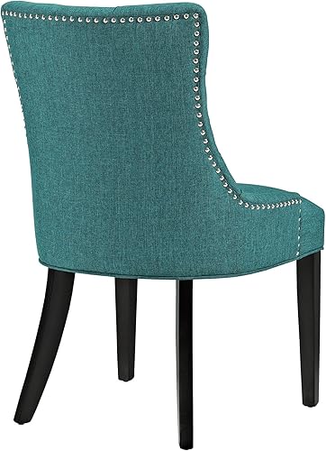 Miniatura 34 de Modway Regent - Silla de comedor de tela tapizada con botones en color blanco Blanco,Marrón,Granite,Laguna,Gris,claro,Naranja,Verde