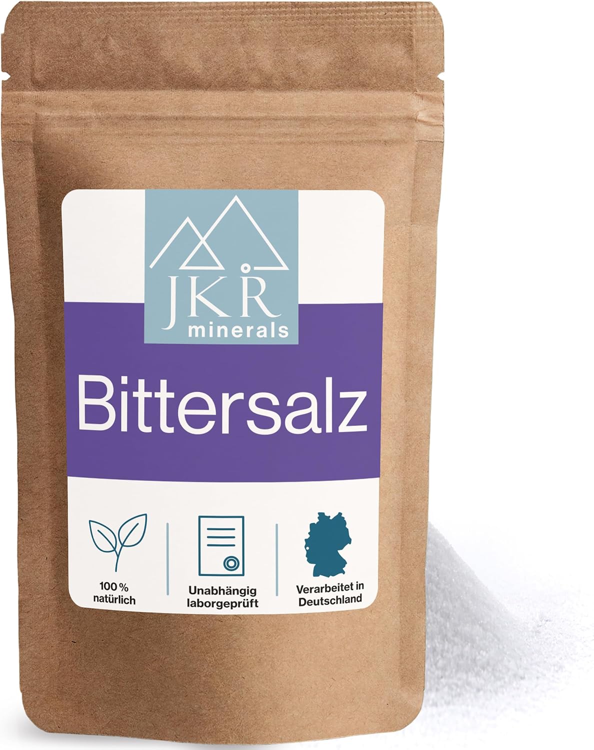 JKR Spices Bittersalz 1800g Epsom Salz in Lebensmittelqualit t Magnesium Sulfate food Grade MgSO4 im CO  neutralen wieder verschlie baren Beutel