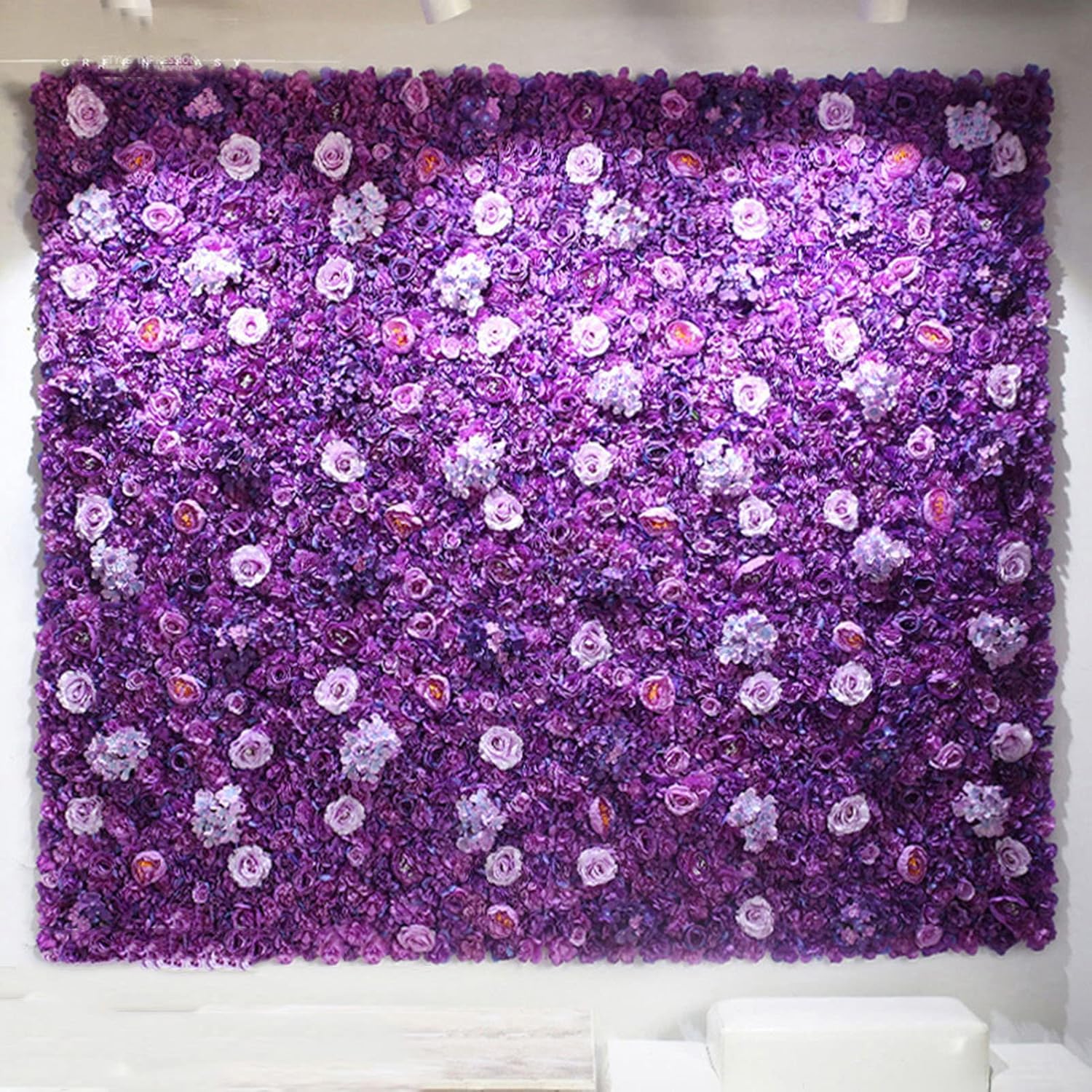 HIONRE Flower Wall Panel Floral Backdrop Purple Years