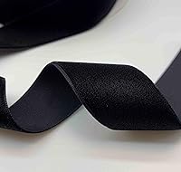 Vista 3 de Cinta de terciopelo negro de un solo lado, carrete de 1 pulgada por 10 yardas