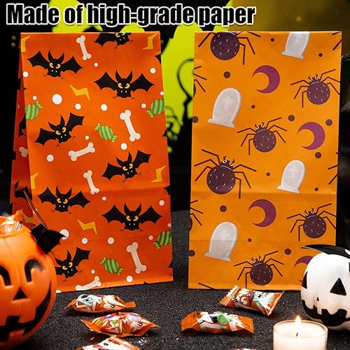 Miniatura 6 de VGOODALL 54 bolsas de regalo de Navidad con calcomanías, bolsas de regalo de Navidad, bolsas de papel para almuerzo, bolsas de regalo para niños,