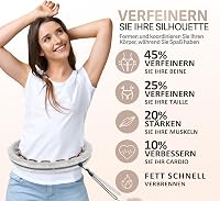 Solulife Hula Hoop Felnőtteknek Fogyáshoz és Masszázshoz, 24 Darabos Állítható Karika Súlygolyóval, ABS Anyag, Taupe Szín 2