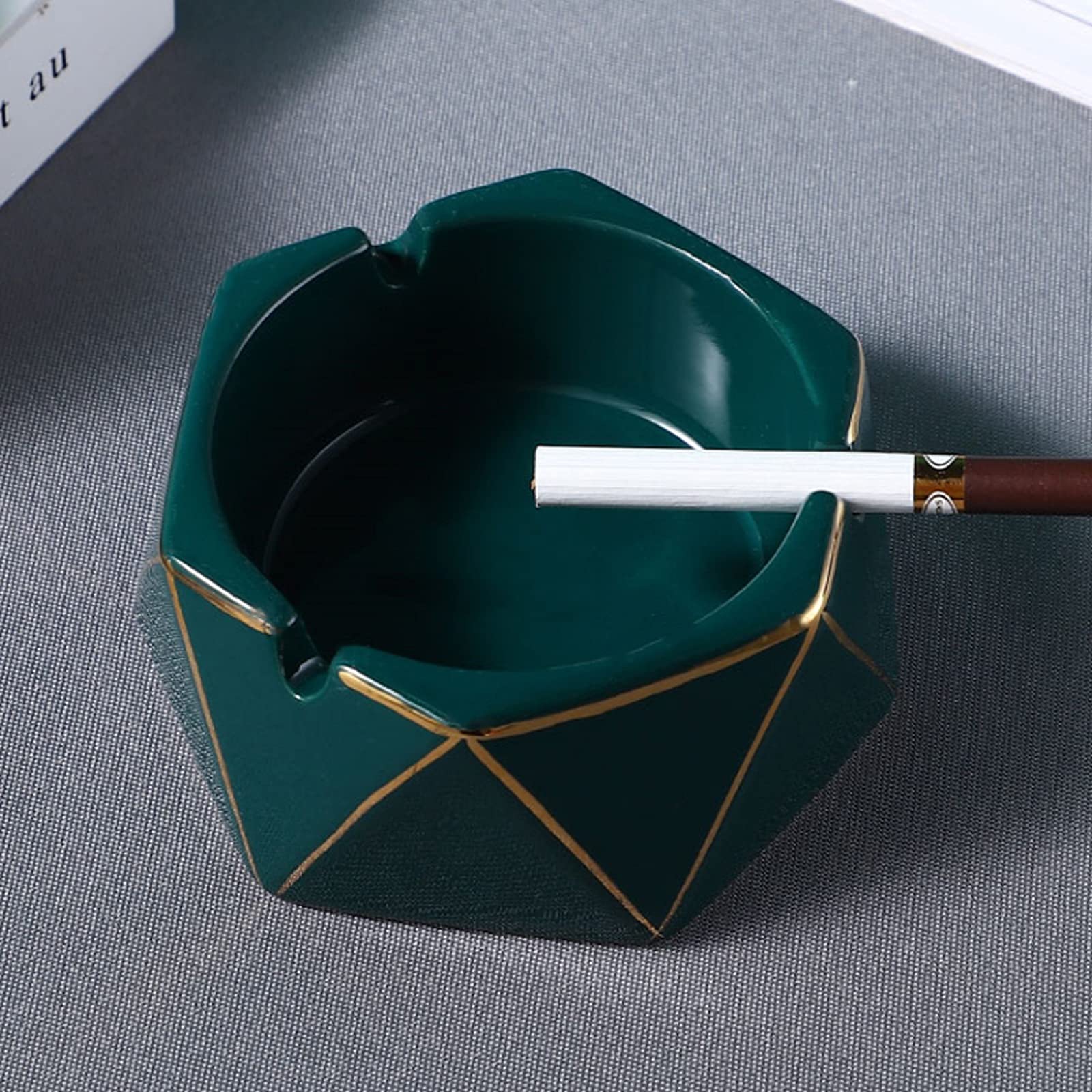 Posacenere per la casa Posacenere in ceramica, posacenere per sigarette, posacenere in ceramica, posacenere da esterno, posacenere da scrivania per la decorazione dell'ufficio domestico (Color :