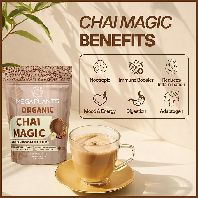 Té Chai con Hongos Adaptógenos 30 porciones miniatura 4