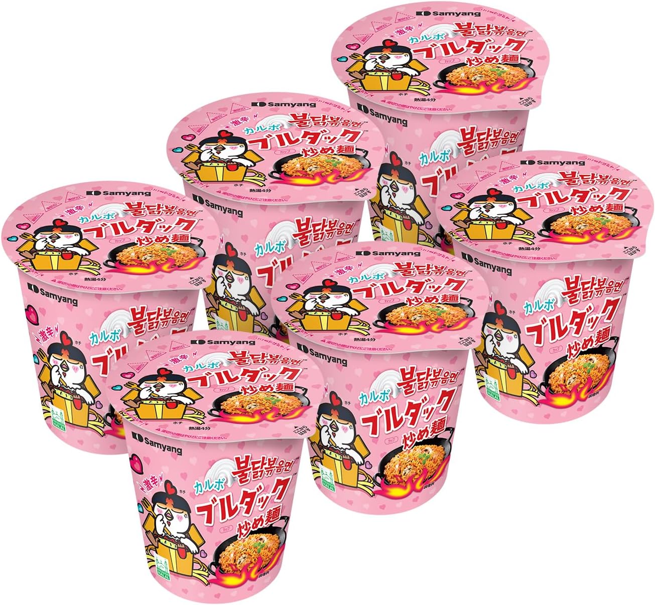 [Samyang] Carbo Spicy Chicken Fried Cup Noodles 80g × 6EA / Korean food / Korean ramen (overseas direct shipment)