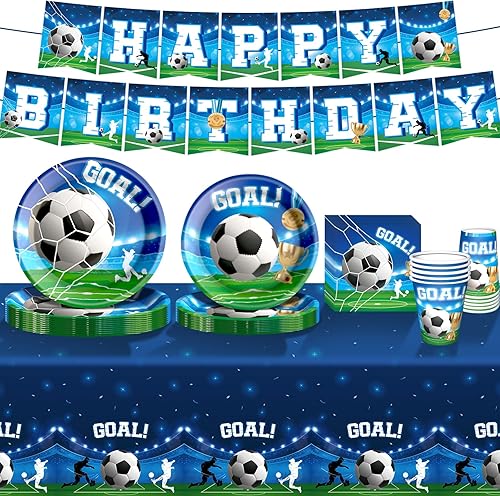 Miniatura 7 de Juego de suministros de decoración de fiesta de cumpleaños de coche de carreras, incluye platos, servilletas, tazas, pancartas y mantel