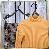 Vista 6 de Maitys 24 perchas plegables de viaje plegables con clips, perchero plegable portátil, estante de secado de viaje para ropa (negro)