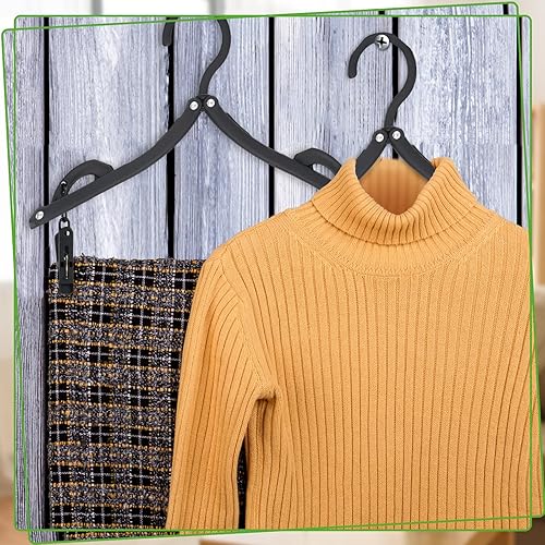 Miniatura 7 de Perchas plegables de viaje plegables con clips, perchas plegables para ropa, perchas plegables portátiles, perchas plegables para colgar abrigos de