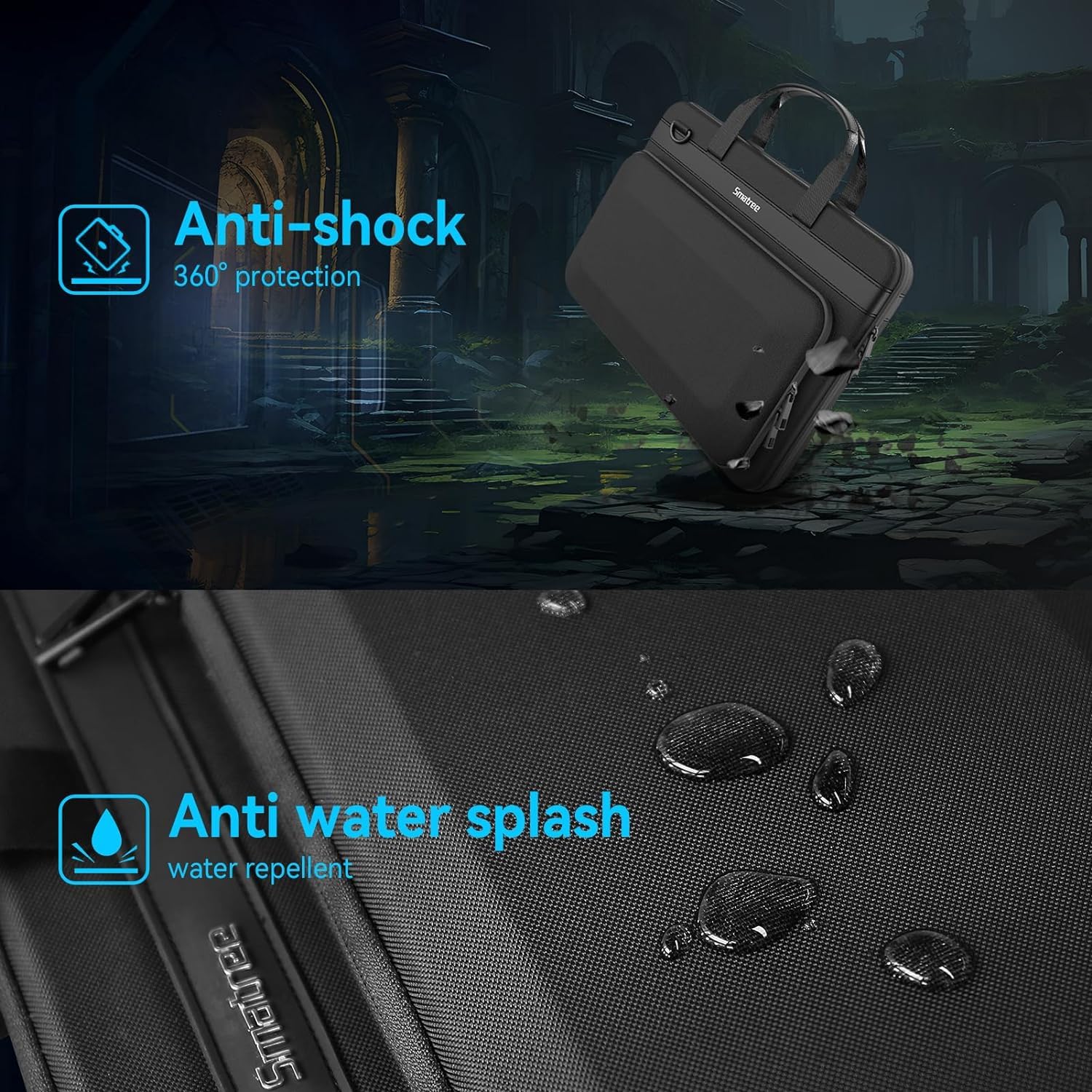 Smatree 17-18 pollici Laptop Case Borsa rigida compatibile con 18 pollici Alienware m18, per 17,3 pollici Alienware x17 R2 / m17 R5 Gaming Laptop Custodia rigida (A800XL)
