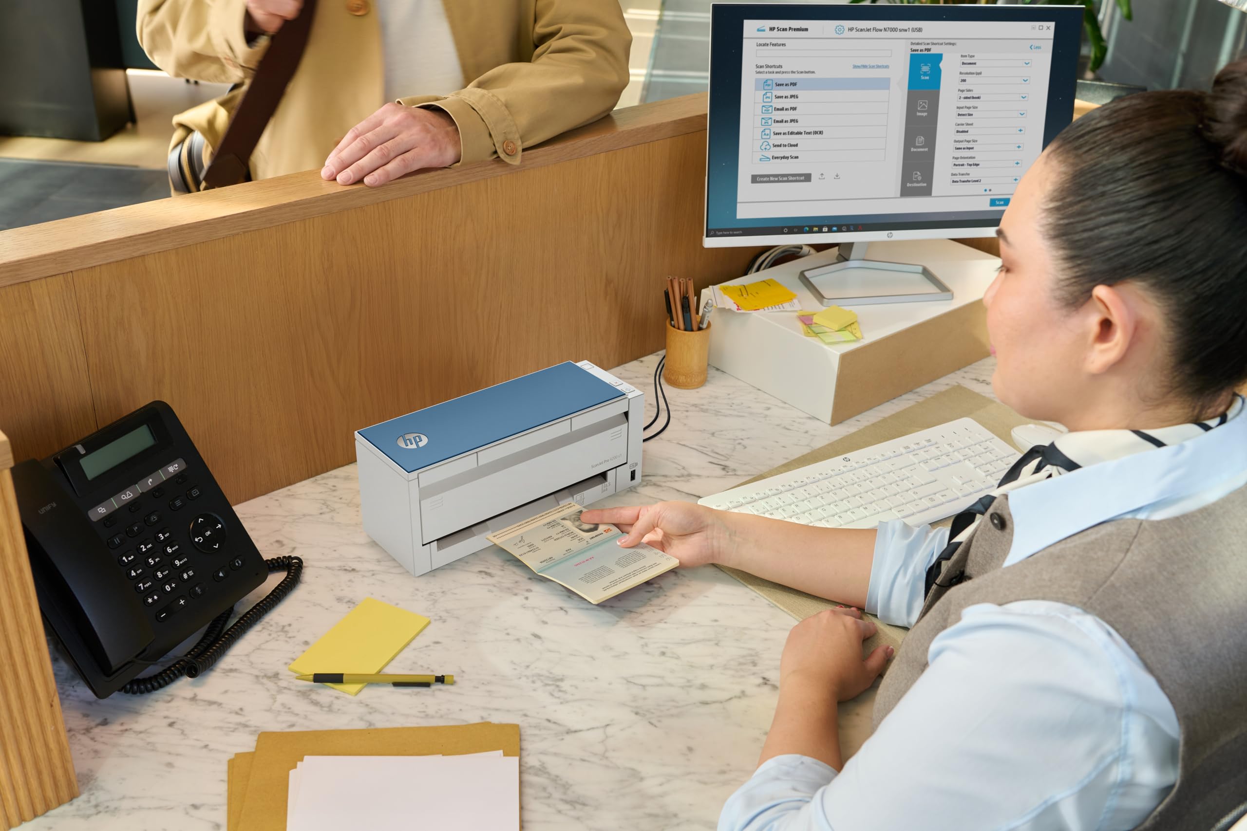 HP ScanJet Pro 4200 s1, escáner, ADF de hasta 50 Hojas, USB 3.0, hasta 4.500 páginas diarias, flujos de Trabajo automatizados