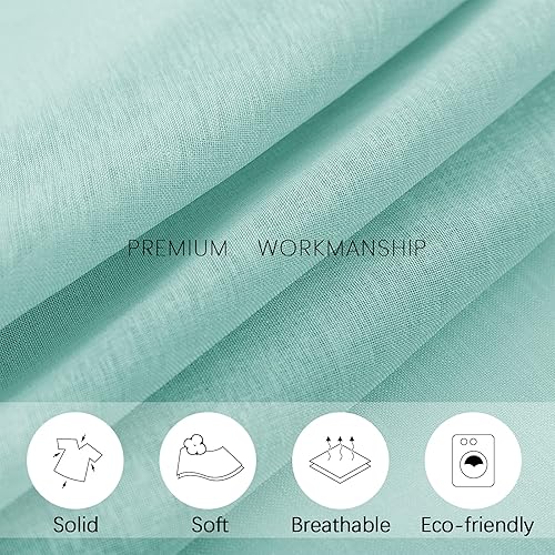 Miniatura 3 de MRTREES Cenefa traslúcida de 54 x 16 pulgadas de largo, cortina transparente para sala de estar, dormitorio, ventana pequeña, con bolsillo para