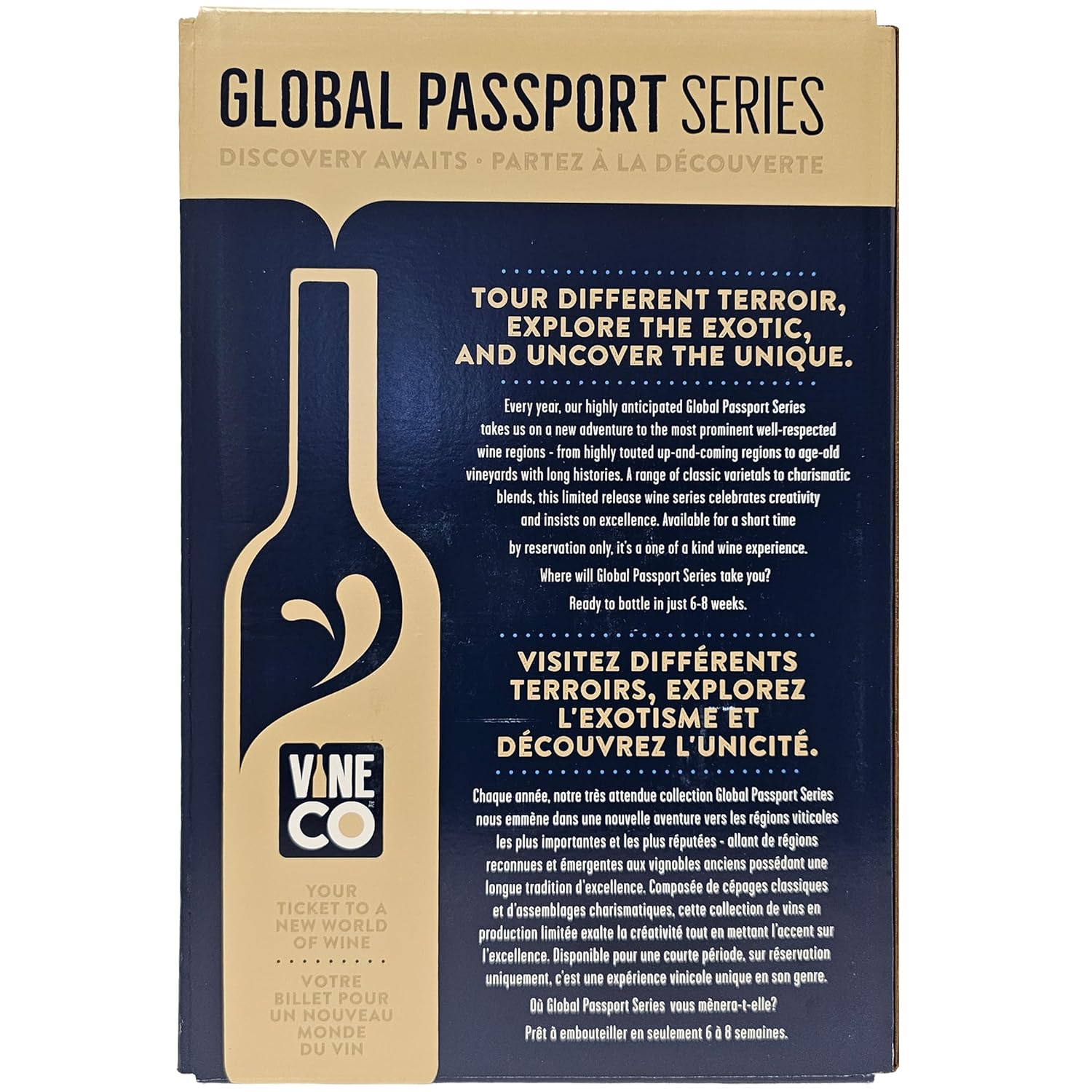 VineCo Global Passport 2026 Sauvignon Blanc Chardonnay Wine Making Ingredient Kit