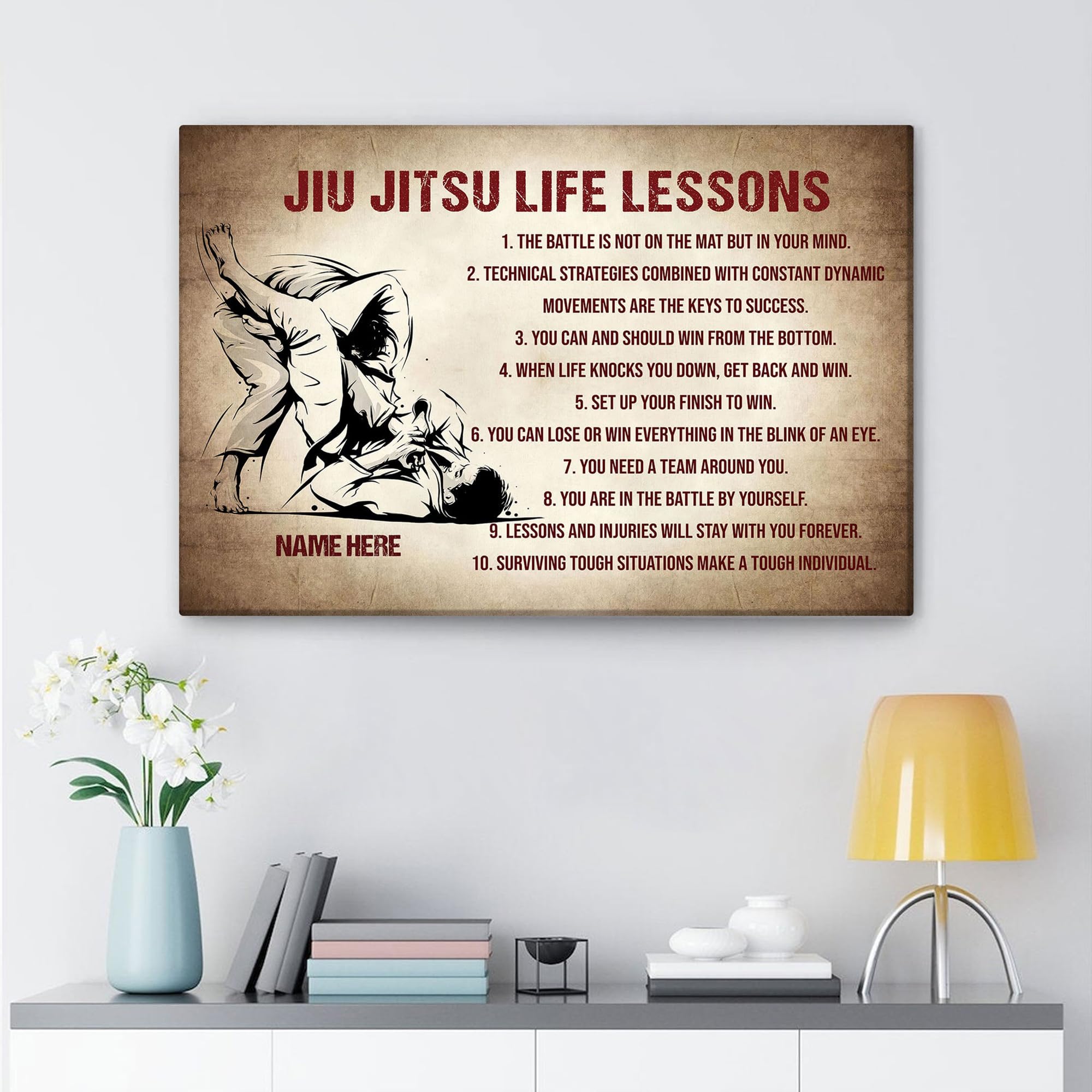 Amazon.com: Personalized Jiu-Jitsu Poster & Canvas, Jiu-Jitsu Life