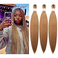 Vista 16 de Cabello trenzado para niños preestirado de 16 pulgadas, color negro, Yaki ez, trenzado para niños, trenzas sin nudos