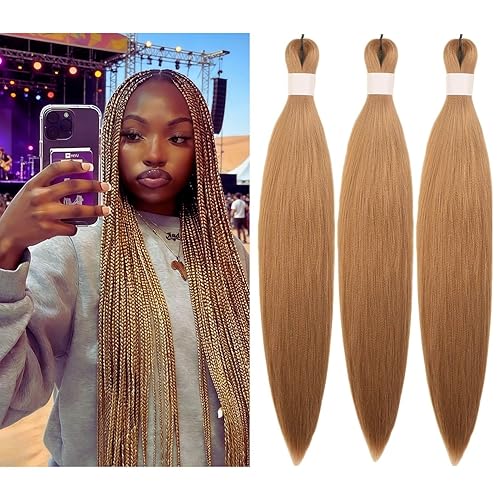 Miniatura 16 de Cabello trenzado para niños preestirado de 16 pulgadas, color negro, Yaki ez, trenzado para niños, trenzas sin nudos