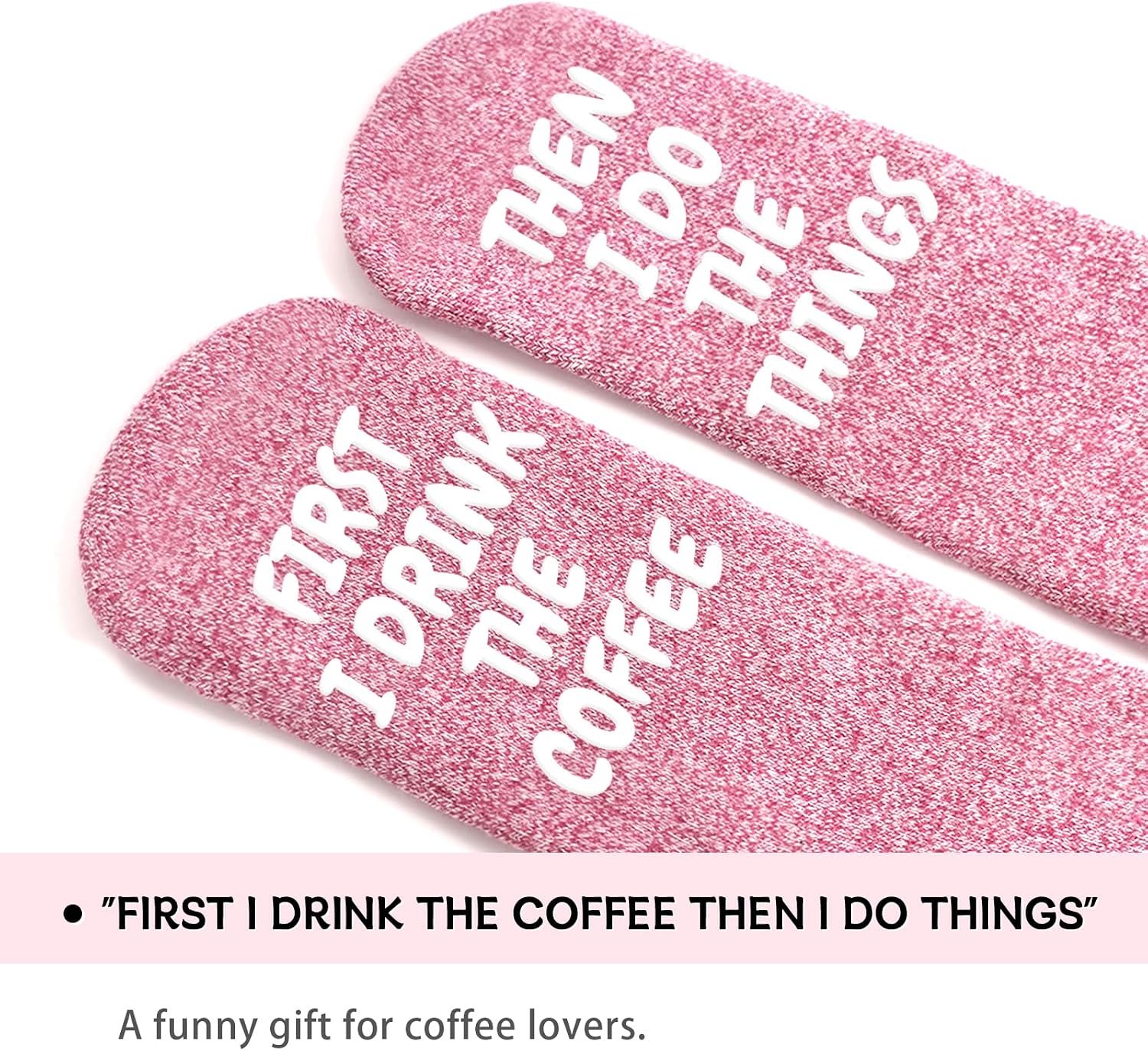 ANOTION Novelty Socks - Funny Gifts for Women - Letter Print Socks - One Size (Fits Most Women)
