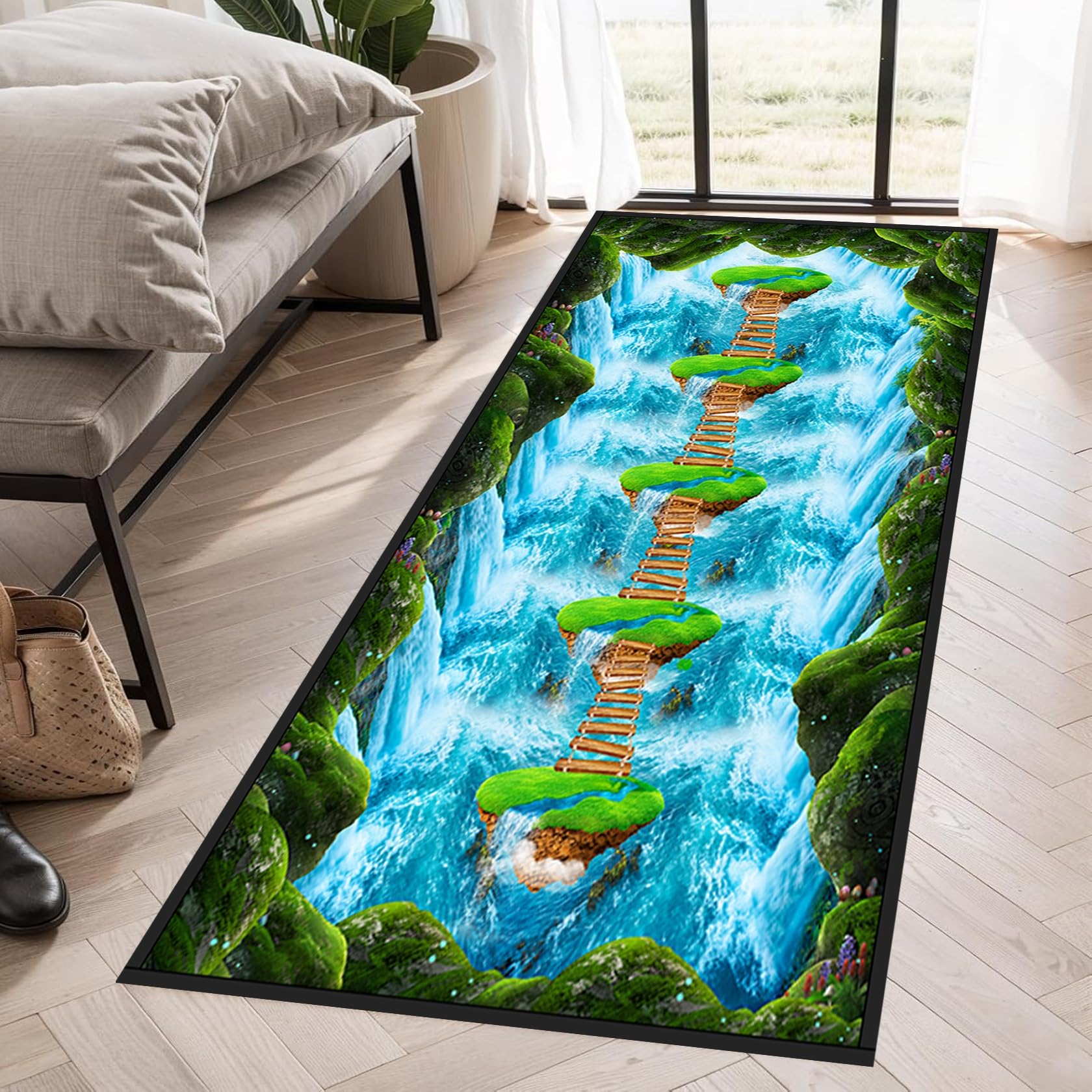 Alfombras Dormitorio Antideslizante de 50 x 160 cm Ideales para Pasillos y Entradas