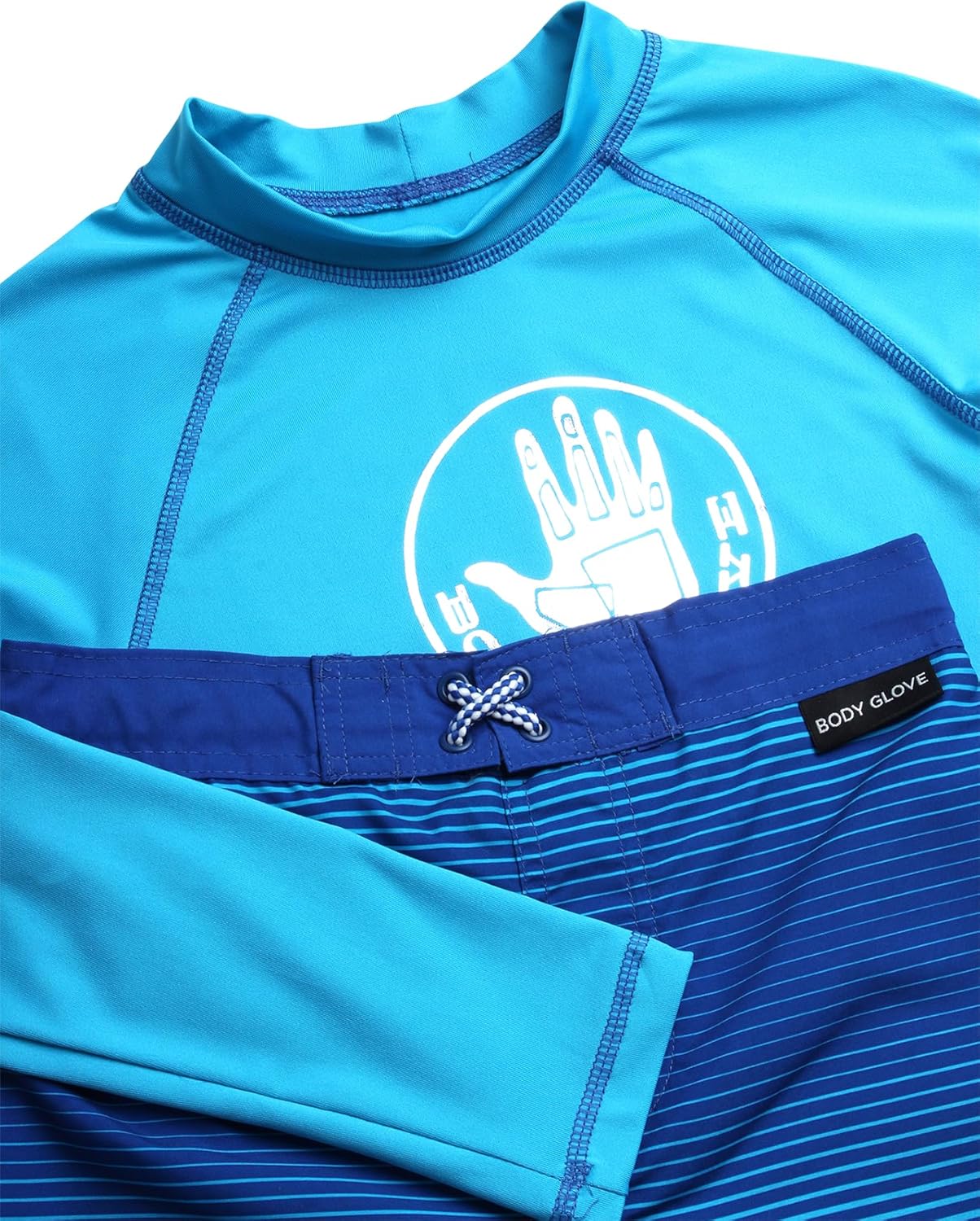 Body Glove Boys Swim Set - 2 Piece Boys Swim Trunks with Rash Guard UV Protection Swimsuit Kids Bathing Suits (Sizes 4-12) - Image 3