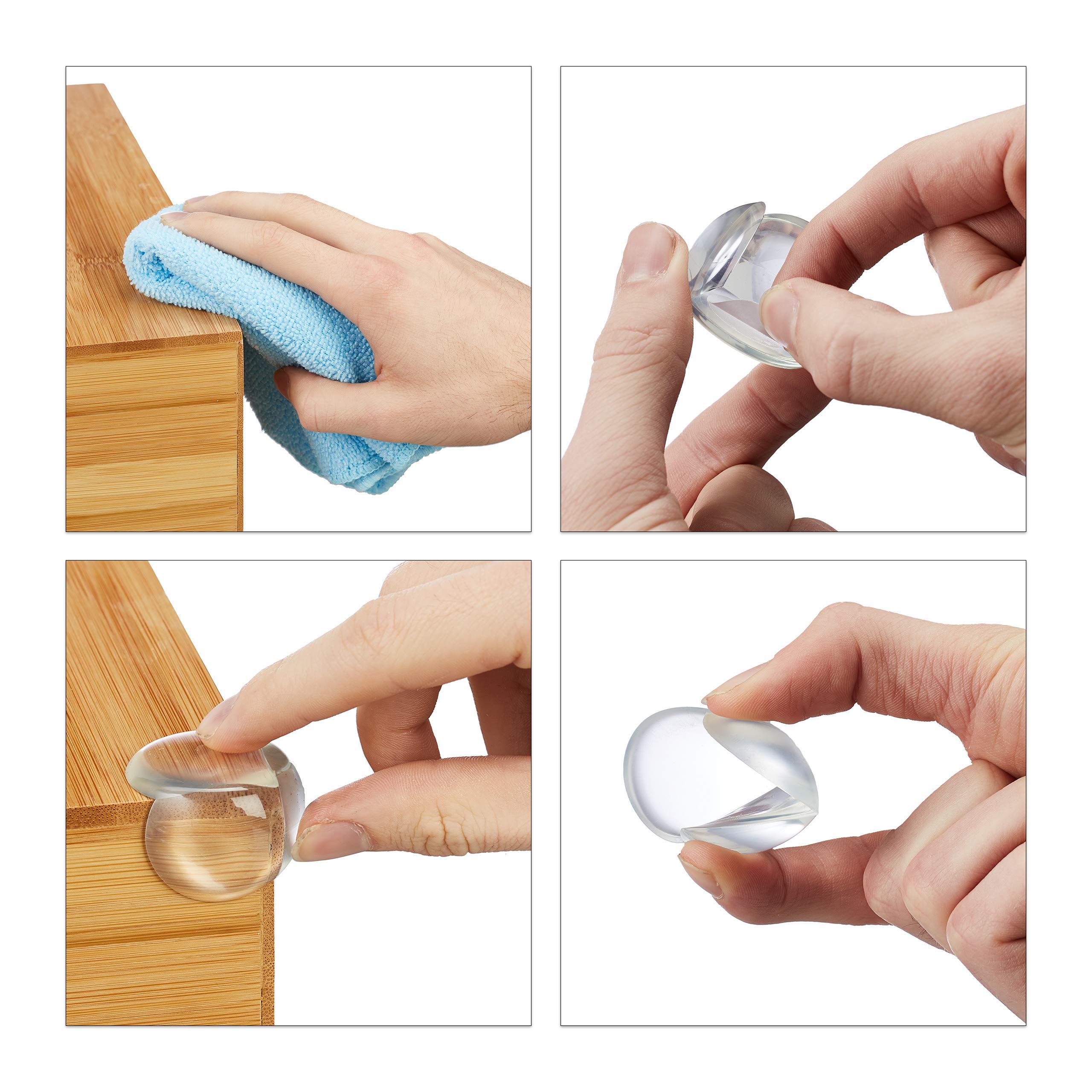 96 Protectores para Esquinas y Bordes, Set, Protección para Muebles, PVC, Antigolpes, Transparente