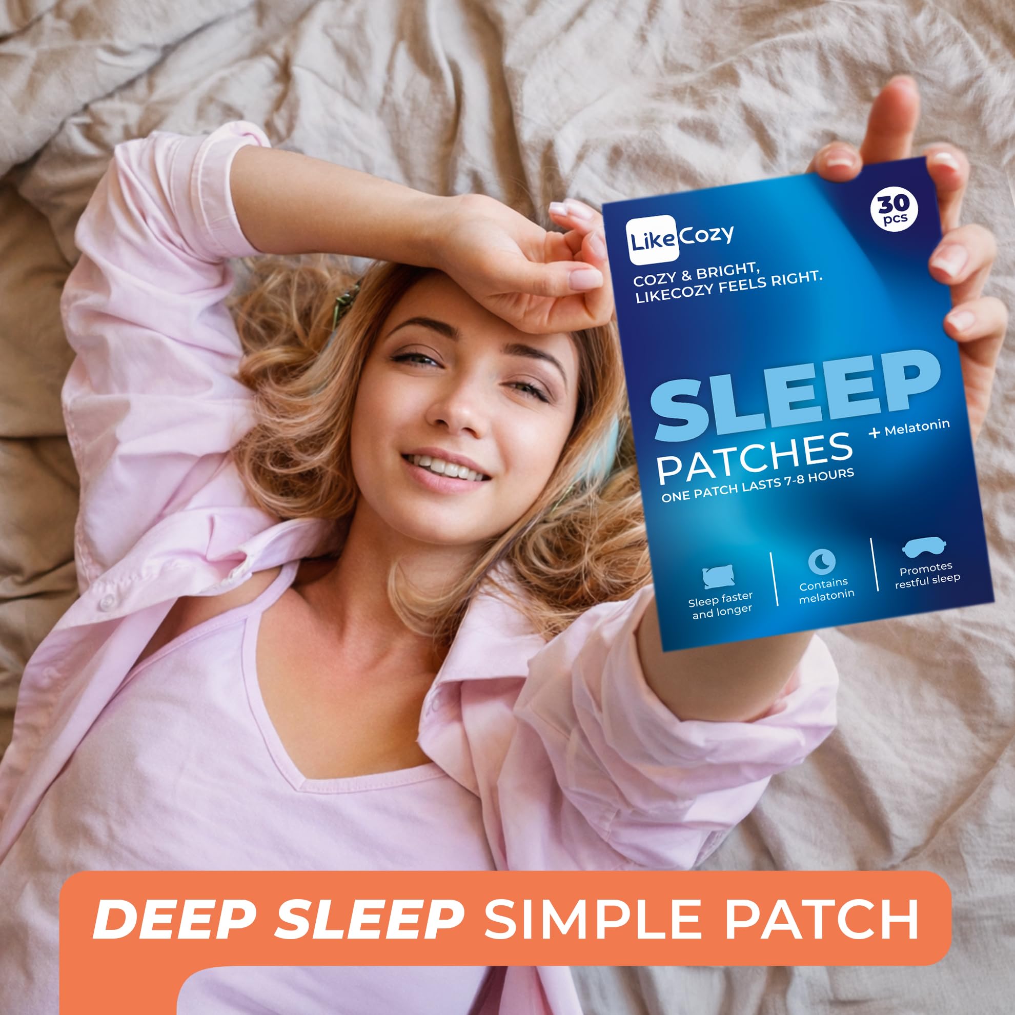 Sleep Support Patches, Natural Sleep Aid with Melatonin, Magnesium & Valerian Root, Relaxation Support, Wake Up Refreshed. 30 Patches — Amazon image 2