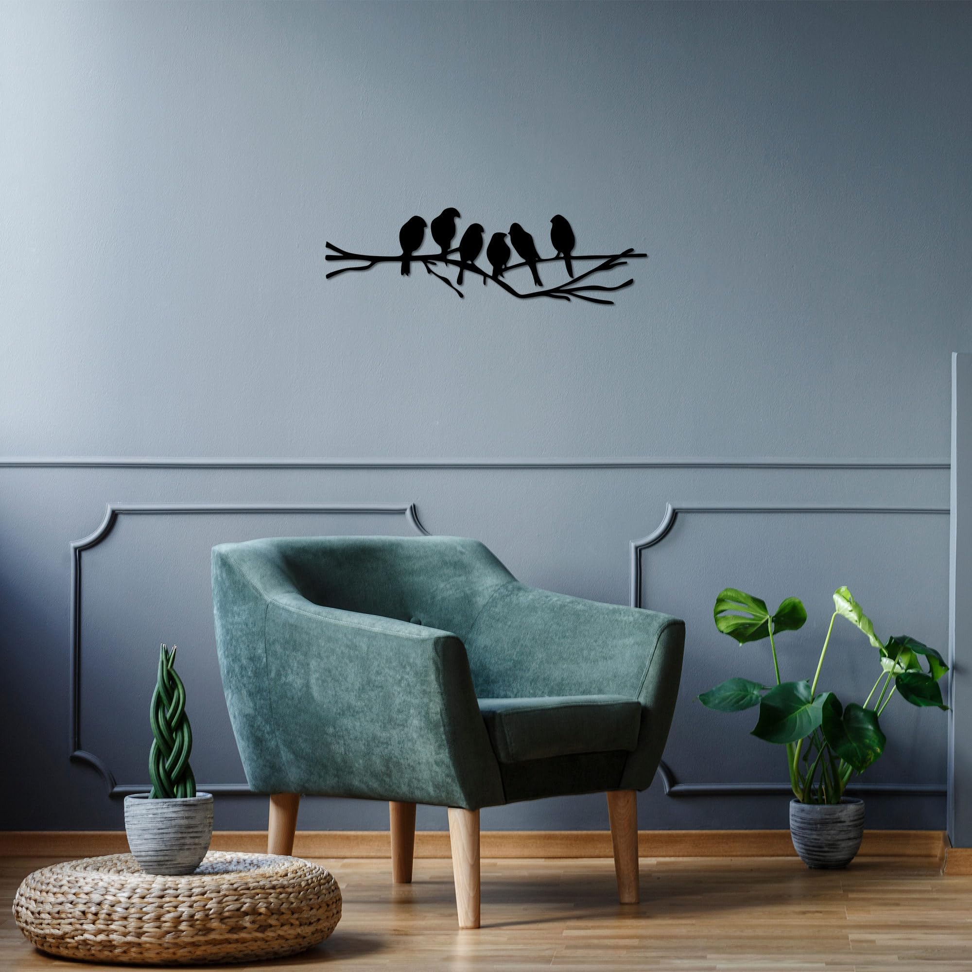 Stylish Black Decorative Metal Wall Accessory, 21 x 70 cm, 100% Metal, 1.5 cm Thick, Perfect for Modern Home Decor & Unique Wall Art