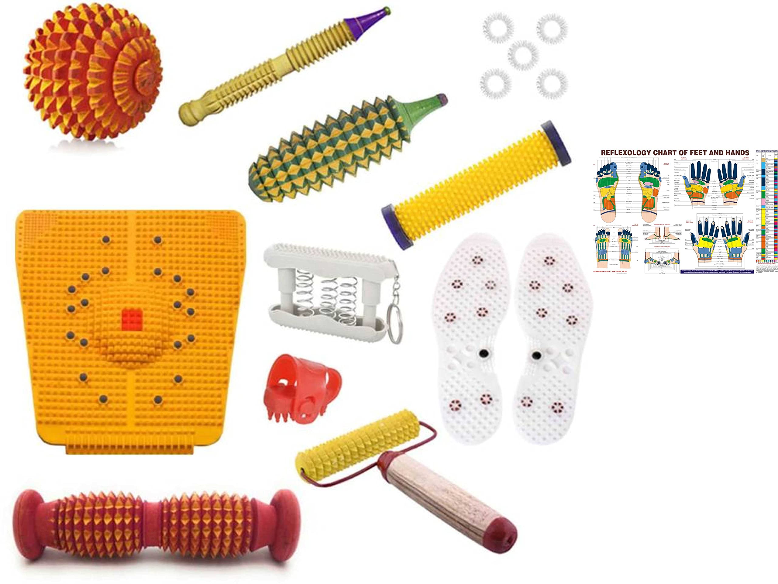 NETCLUB Wooden Foot Roller Manual Acupressure Magnetic Stress Mat Combo Kit for Pain Relief (B08LMT8GQ2) Amazon Price History, Amazon Price Tracker