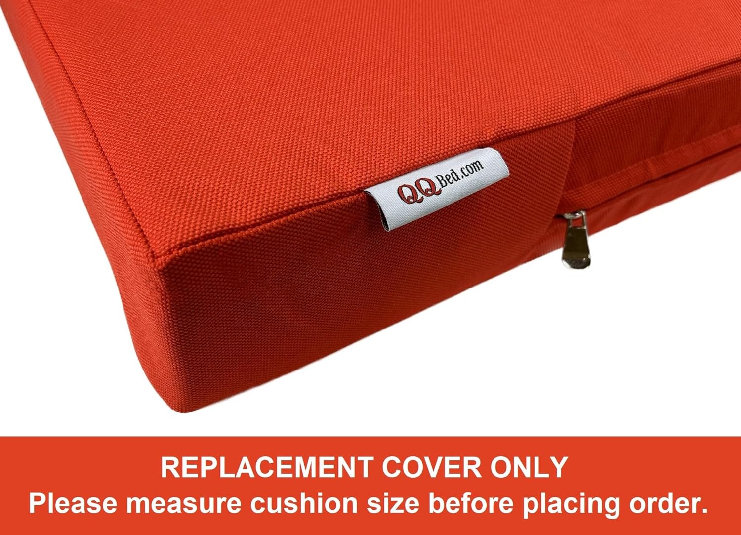 4 Pack 24X22X4 Inch Outdoor Cushion Pillow Washable Replacement Covers Only with Zipper (Tango Color) for Patio Furniture, Sofa, Loveseat, Deep Seat Chair