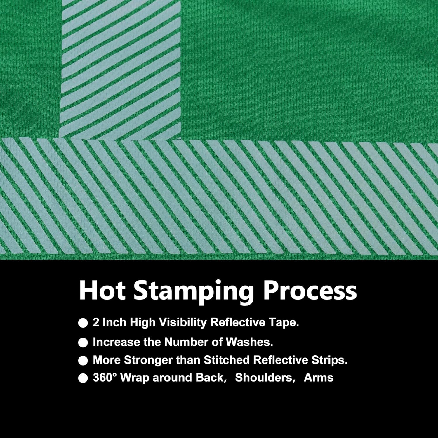 FONIRRA Hi Vis Safety T Shirt for Men Reflective High Visibility Short Sleeves Work Shirt with Black Bottom - Image 4