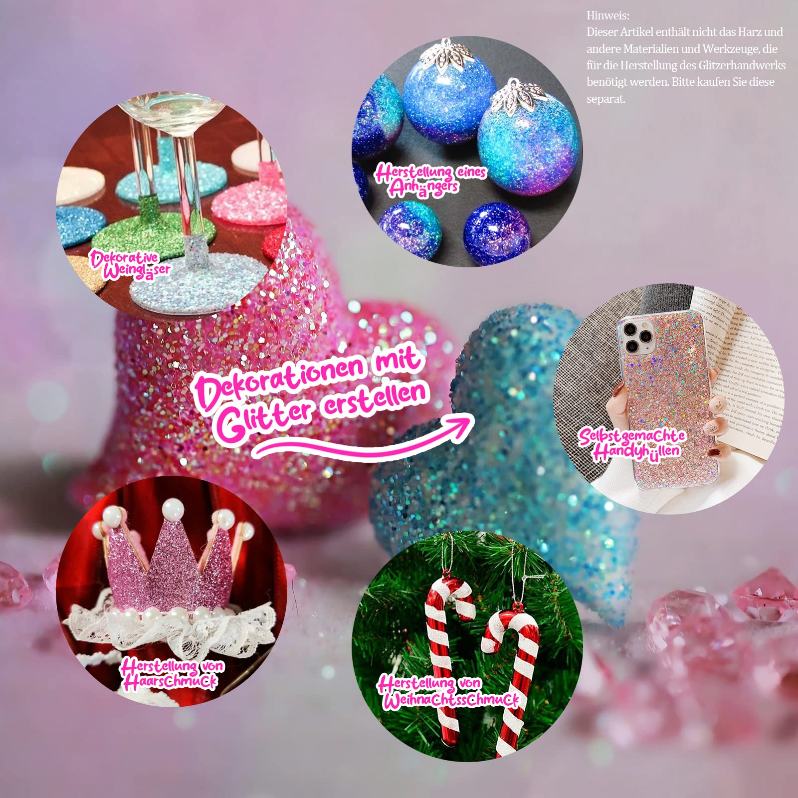 Set Tatuaggi Glitter Per Bambine, 42 Colori, 228 Stencil, 233 Strass, 3 Colle, 8 Pennelli, Regalo Creativo Per Ragazze 3+ Anni