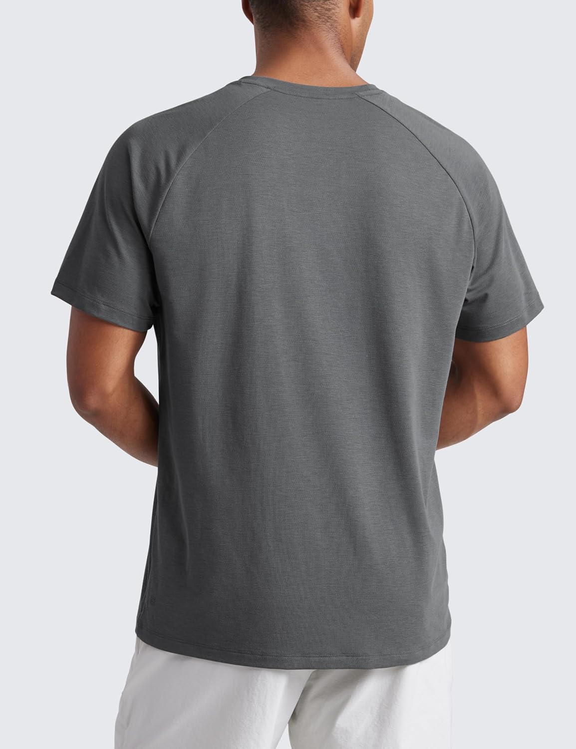 CRZ YOGA Micro-Mesh Workout Shirts for Men - Lightweight Breathable T-Shirts Running Athletic Training Short Sleeve Tops