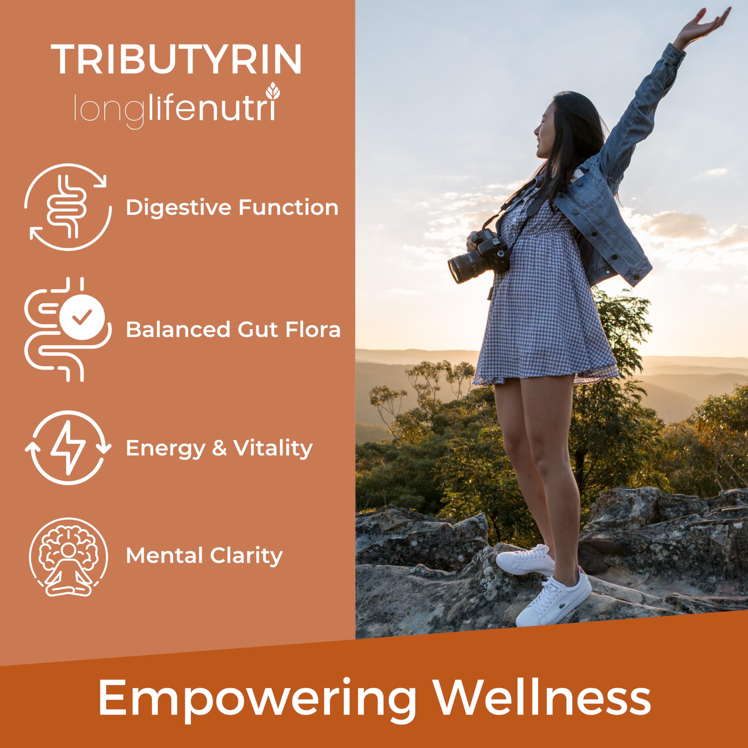 LongLifeNutri Tributyrin 500mg, 120 Vegetarian Capsules, 4-Month Supply — Amazon image 4
