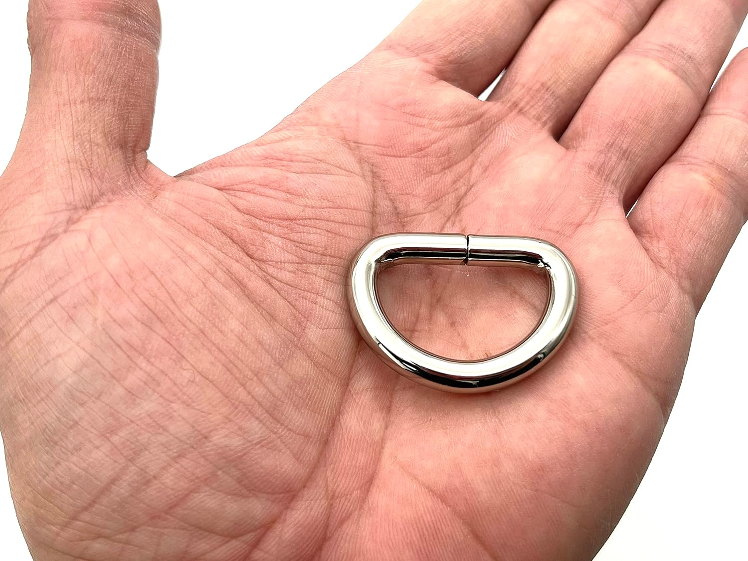 D Shape Rings Semi-Circular D ring buckles Non-Welded 1" / 25mm iron for webbing straps bags purse belt Dog Collars hardware making Nickel U64