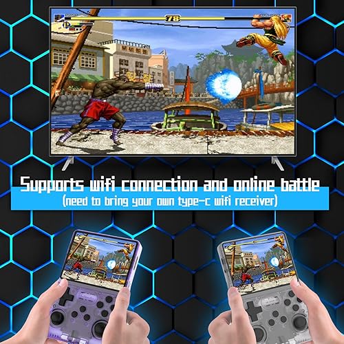 Miniatura 6 de RegiisJoy 30000 en 1 consola de juegos portátil, pantalla IPS de 3.5 pulgadas consola de juegos retro, mini arcada de bolsillo portátil 3800mAh 45